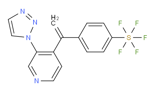 4-(1-(3-(1H-1,2,3-triazol-1-yl)pyridin-4-yl)vinyl)(pentafluoromercapto)benzene