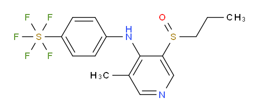 4-((3-methyl-5-(propylsulfinyl)pyridin-4-yl)amino)(pentafluoromercapto)benzene
