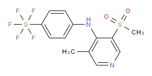 4-((3-methyl-5-(methylsulfonyl)pyridin-4-yl)amino)(pentafluoromercapto)benzene