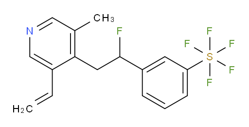3-(1-fluoro-2-(3-methyl-5-vinylpyridin-4-yl)ethyl)(pentafluoromercapto)benzene