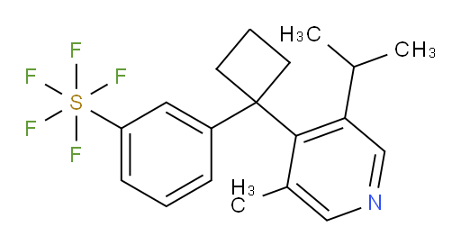 3-(1-(3-isopropyl-5-methylpyridin-4-yl)cyclobutyl)(pentafluoromercapto)benzene