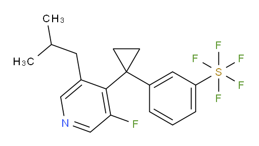 3-(1-(3-fluoro-5-isobutylpyridin-4-yl)cyclopropyl)(pentafluoromercapto)benzene
