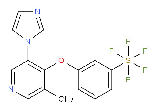 3-((3-(1H-imidazol-1-yl)-5-methylpyridin-4-yl)oxy)(pentafluoromercapto)benzene