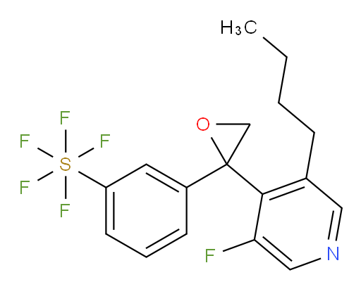 3-(2-(3-butyl-5-fluoropyridin-4-yl)oxiran-2-yl)(pentafluoromercapto)benzene