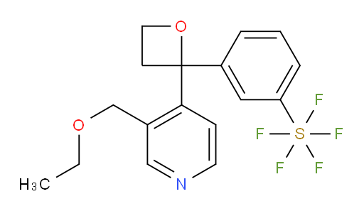 3-(2-(3-(ethoxymethyl)pyridin-4-yl)oxetan-2-yl)(pentafluoromercapto)benzene