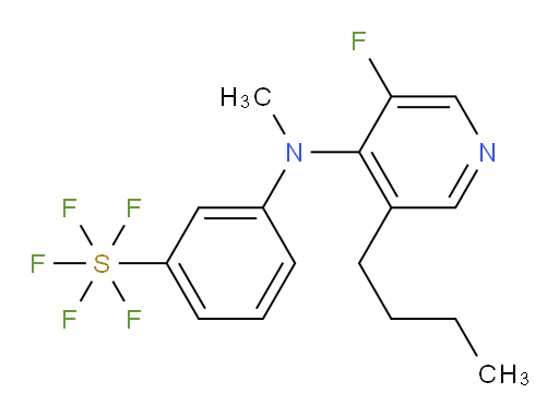 3-((3-butyl-5-fluoropyridin-4-yl)(methyl)amino)(pentafluoromercapto)benzene