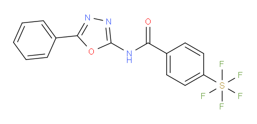 [4-[[(5-phenyl-1,3,4-oxadiazol-2-yl)amino]carbonyl]phenyl]sulfur pentafluoride
