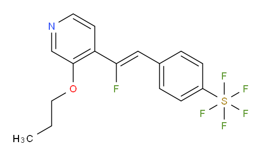 (Z)-4-(2-fluoro-2-(3-propoxypyridin-4-yl)vinyl)(pentafluoromercapto)benzene