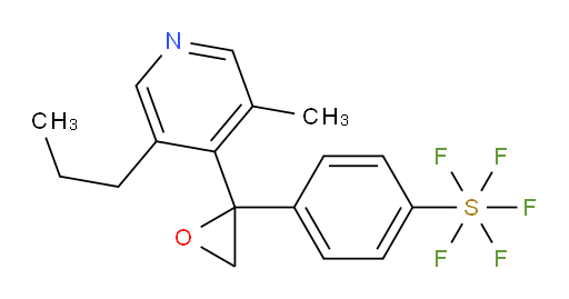 4-(2-(3-methyl-5-propylpyridin-4-yl)oxiran-2-yl)(pentafluoromercapto)benzene