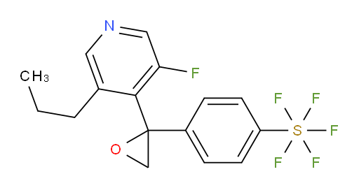 4-(2-(3-fluoro-5-propylpyridin-4-yl)oxiran-2-yl)(pentafluoromercapto)benzene