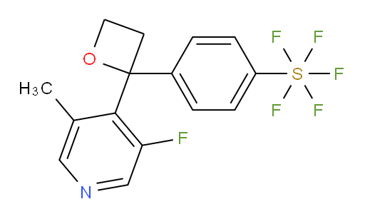 4-(2-(3-fluoro-5-methylpyridin-4-yl)oxetan-2-yl)(pentafluoromercapto)benzene