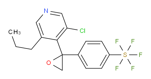 4-(2-(3-chloro-5-propylpyridin-4-yl)oxiran-2-yl)(pentafluoromercapto)benzene
