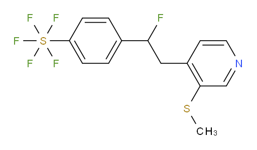 4-(1-fluoro-2-(3-(methylthio)pyridin-4-yl)ethyl)(pentafluoromercapto)benzene