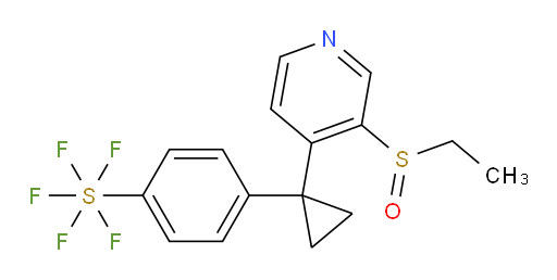 4-(1-(3-(ethylsulfinyl)pyridin-4-yl)cyclopropyl)(pentafluoromercapto)benzene