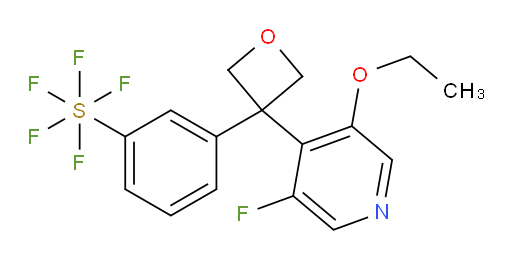 3-(3-(3-ethoxy-5-fluoropyridin-4-yl)oxetan-3-yl)(pentafluoromercapto)benzene