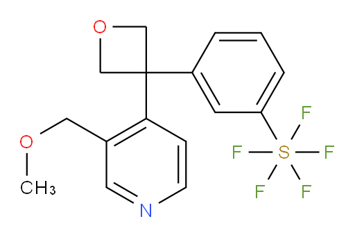 3-(3-(3-(methoxymethyl)pyridin-4-yl)oxetan-3-yl)(pentafluoromercapto)benzene
