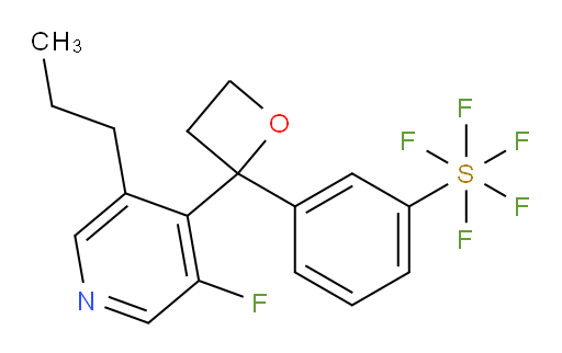 3-(2-(3-fluoro-5-propylpyridin-4-yl)oxetan-2-yl)(pentafluoromercapto)benzene