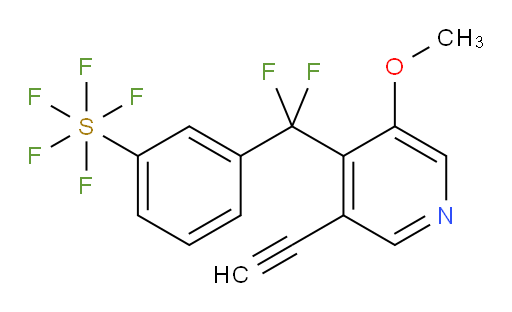 3-((3-ethynyl-5-methoxypyridin-4-yl)difluoromethyl)(pentafluoromercapto)benzene