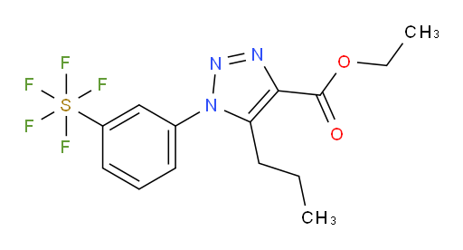 ethyl 1-(3-(pentafluoromercapto)phenyl)-5-propyl-1H-1,2,3-triazole-4-carboxylate
