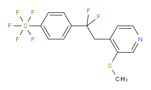 4-(1,1-difluoro-2-(3-(methylthio)pyridin-4-yl)ethyl)(pentafluoromercapto)benzene