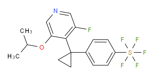4-(1-(3-fluoro-5-isopropoxypyridin-4-yl)cyclopropyl)(pentafluoromercapto)benzene
