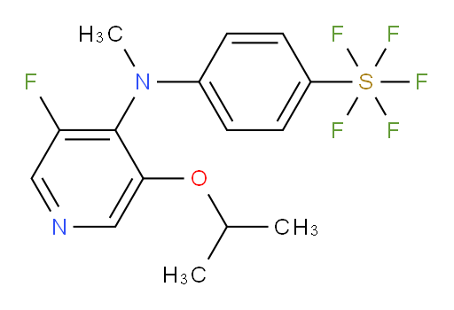 4-((3-fluoro-5-isopropoxypyridin-4-yl)(methyl)amino)(pentafluoromercapto)benzene