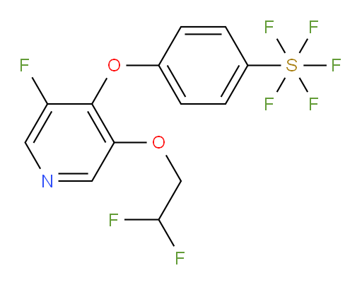 4-((3-(2,2-difluoroethoxy)-5-fluoropyridin-4-yl)oxy)(pentafluoromercapto)benzene
