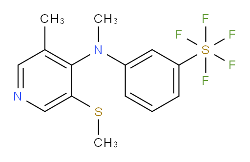 3-(methyl(3-methyl-5-(methylthio)pyridin-4-yl)amino)(pentafluoromercapto)benzene