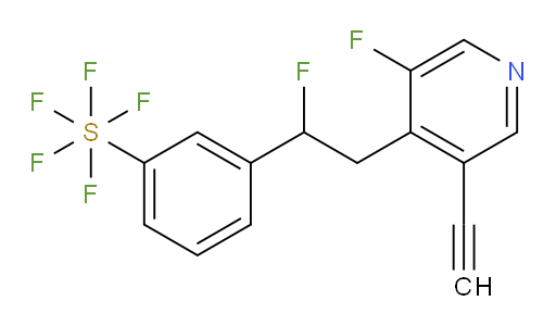 3-(2-(3-ethynyl-5-fluoropyridin-4-yl)-1-fluoroethyl)(pentafluoromercapto)benzene