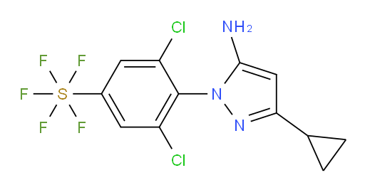[4-(5-amino-3-cyclopropyl-1H-pyrazol-1-yl)-3,5-dichlorophenyl]sulfur pentafluoride