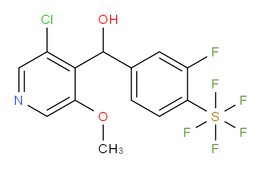 (3-chloro-5-methoxypyridin-4-yl)(3-fluoro-4-(pentafluoromercapto)phenyl)methanol