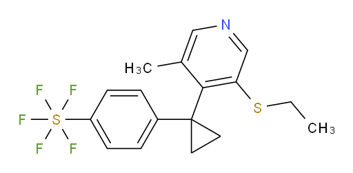 4-(1-(3-(ethylthio)-5-methylpyridin-4-yl)cyclopropyl)(pentafluoromercapto)benzene
