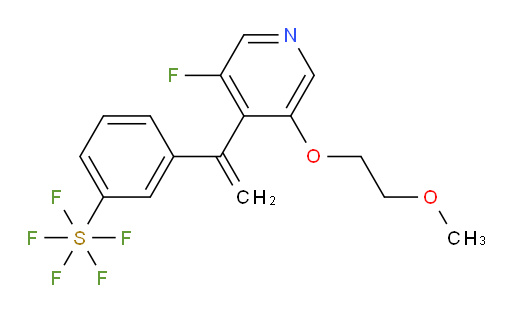 3-(1-(3-fluoro-5-(2-methoxyethoxy)pyridin-4-yl)vinyl)(pentafluoromercapto)benzene