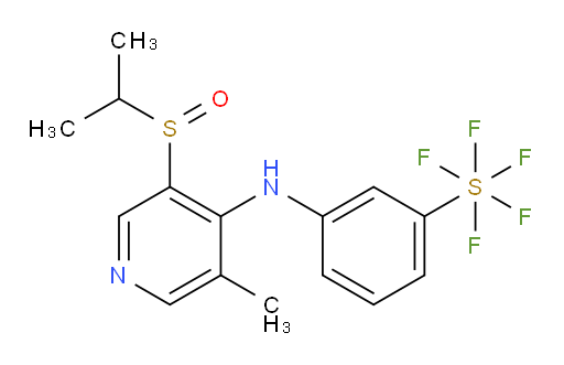 3-((3-(isopropylsulfinyl)-5-methylpyridin-4-yl)amino)(pentafluoromercapto)benzene