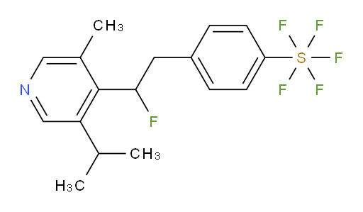 4-(2-fluoro-2-(3-isopropyl-5-methylpyridin-4-yl)ethyl)(pentafluoromercapto)benzene
