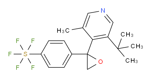 4-(2-(3-(tert-butyl)-5-methylpyridin-4-yl)oxiran-2-yl)(pentafluoromercapto)benzene
