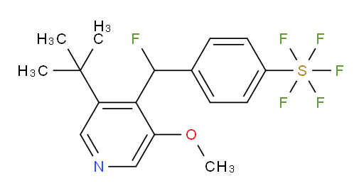 4-((3-(tert-butyl)-5-methoxypyridin-4-yl)fluoromethyl)(pentafluoromercapto)benzene