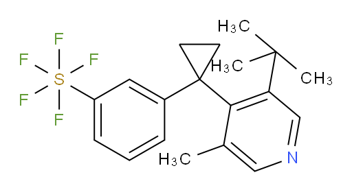 3-(1-(3-(tert-butyl)-5-methylpyridin-4-yl)cyclopropyl)(pentafluoromercapto)benzene