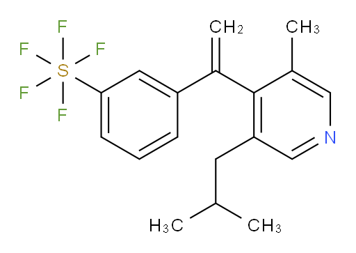 3-(1-(3-isobutyl-5-methylpyridin-4-yl)vinyl)(pentafluoromercapto)benzene
