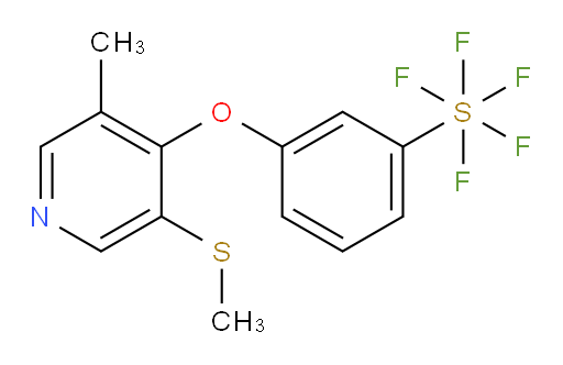 3-((3-methyl-5-(methylthio)pyridin-4-yl)oxy)(pentafluoromercapto)benzene