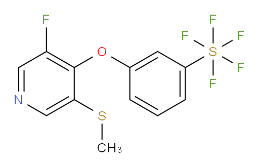 3-((3-fluoro-5-(methylthio)pyridin-4-yl)oxy)(pentafluoromercapto)benzene