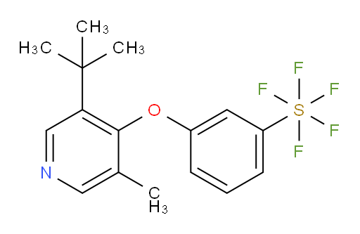 3-((3-(tert-butyl)-5-methylpyridin-4-yl)oxy)(pentafluoromercapto)benzene