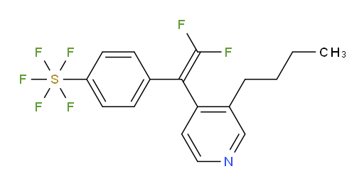 4-(1-(3-butylpyridin-4-yl)-2,2-difluorovinyl)(pentafluoromercapto)benzene