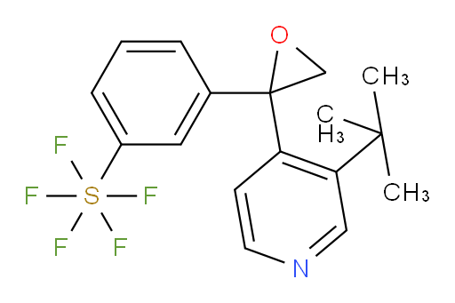 3-(2-(3-(tert-butyl)pyridin-4-yl)oxiran-2-yl)(pentafluoromercapto)benzene