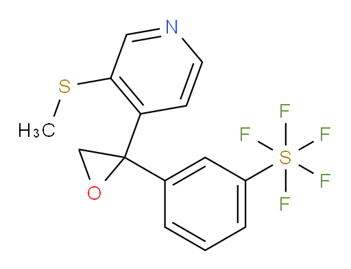 3-(2-(3-(methylthio)pyridin-4-yl)oxiran-2-yl)(pentafluoromercapto)benzene