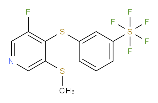3-((3-fluoro-5-(methylthio)pyridin-4-yl)thio)(pentafluoromercapto)benzene