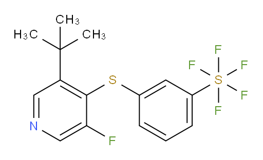3-((3-(tert-butyl)-5-fluoropyridin-4-yl)thio)(pentafluoromercapto)benzene