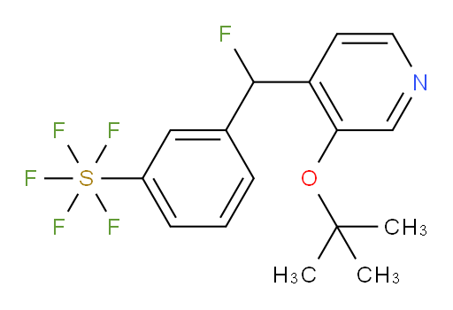 3-((3-(tert-butoxy)pyridin-4-yl)fluoromethyl)(pentafluoromercapto)benzene