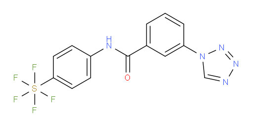 N-(4-(pentafluoromercapto)phenyl)-3-(1H-tetrazol-1-yl)benzamide
