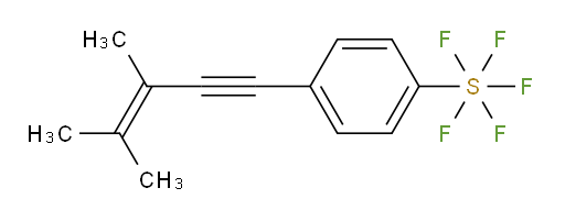 4-(3,4-dimethylpent-3-en-1-yn-1-yl)(pentafluoromercapto)benzene